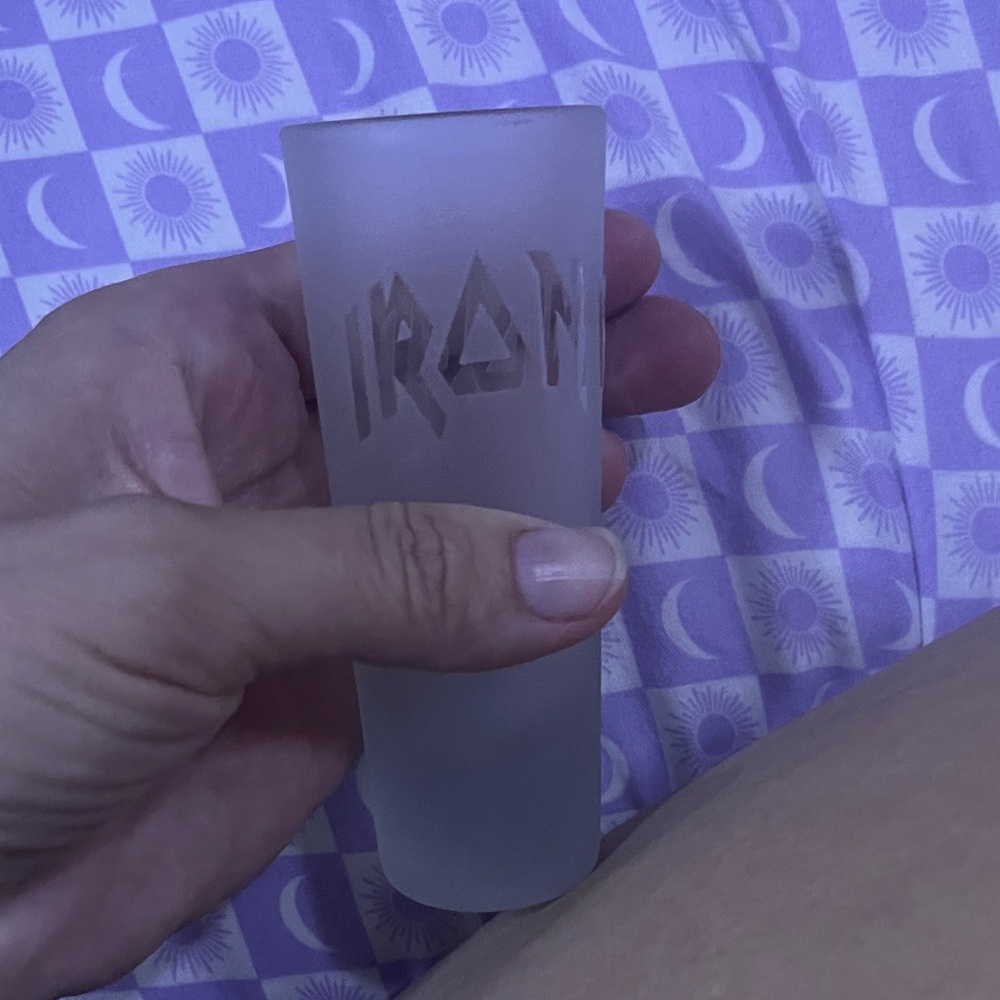 Frosted Shot Glass iron madden